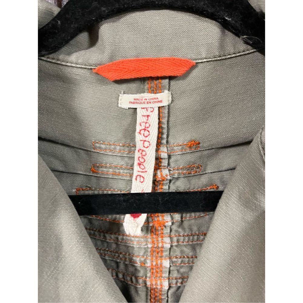 Free People Military Green Cropped Jacket size 4 - Picture 6 of 12